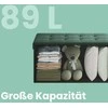 Songmics Pufas su daiktadėže 38 x 76 x 38 cm, vintage žalia