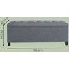 Songmics Pufas su daiktadėže 40 x 110 x 40 cm pilka