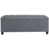 Songmics Pufas su daiktadėže 40 x 110 x 40 cm pilka