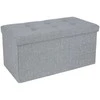 Songmics Laikymo suoliukas, 76x38x38 cm, pilkas