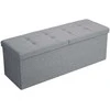 Songmics Laikymo suoliukas-pufas, 110x38x38 cm, pilka