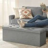 Songmics Laikymo suoliukas-pufas, 110x38x38 cm, pilka