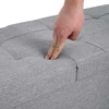 Songmics Laikymo suoliukas-pufas, 110x38x38 cm, pilka