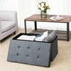 Songmics Laikymo suoliukas-pufas, 76x38x38 cm, pilka