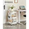 Songmics Laikymo vežimėlis, 49.4x32.3x73.9 cm, balta