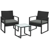 Songmics Lauko baldų komplektas 65x57x76 cm Juodas
