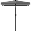 Songmics Lauko skėtis 200x150x230 cm Pilka Plienas