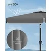 Songmics Lauko skėtis 200x150x230 cm Pilka Plienas