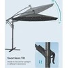 Songmics Lauko skėtis 300x245 cm Pilka