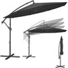 Songmics Lauko skėtis 300x245 cm Pilkas