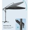 Songmics Lauko skėtis 300x245 cm Pilkas