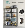 SONGMICS metalinis sandėliavimo stelažas su 5 reguliuojamomis lentynomis 30 x 60 x 161 cm LGR165BH01