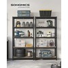 Songmics Lentynų blokas, 90x40x180 cm, juoda