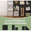 Songmics Modulinė lentyna 125x31x125 cm 16 kubelių juoda
