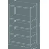 Songmics Lentynų sistema 200x120x60 cm Mėlynas metalas
