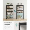 Songmics Lentynų sistema 30x75x150 cm Ruda Juoda MDF Plienas