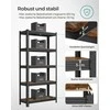 Songmics Lentynų sistema 30x75x150 cm Ruda Juoda MDF Plienas