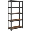 Songmics Lentynų sistema 30x75x150 cm Ruda Juoda MDF Plienas