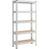Songmics Lentynų sistema 30x75x150 cm Sidabrinė plieninė saugykla