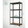 Songmics Lentynų sistema 40x80x160 cm Ruda Juoda reguliuojama saugykla MDF plienas