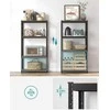 Songmics Lentynų sistema 40x80x160 cm Ruda Juoda reguliuojama saugykla MDF plienas