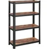 Songmics Lentynų sistema 40x80x160 cm Ruda Juoda reguliuojama saugykla MDF plienas