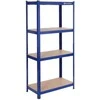 Songmics Lentynų stelažas 160x80x40 cm Mėlynas plienas