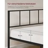 Songmics Metalinė dvigulė lova su lentynomis 206,5x140,5 cm