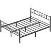 Songmics Metalinė lova 160x200 cm, juoda