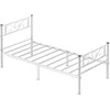 Lova Songmics Lovos rėmas 197x90,5x86 cm, baltas plienas