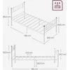 Lova Songmics Lovos rėmas 197x90,5x86 cm, baltas plienas