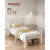 Lova Songmics Lovos rėmas 197x90,5x86 cm, baltas plienas