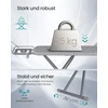 Songmics Lyginimo lenta, reguliuojamo aukščio, sulankstoma, pilka, 146,8 × 42,3 × 66–90 cm