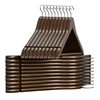 Songmics Medinės drabužių pakabos, 44,5x1,2x23 cm, rudos spalvos