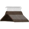 Songmics Medinės drabužių pakabos, 44,5x1,2x23 cm, rudos spalvos