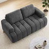 Songmics Modulinė sofa be karkaso iš šenilo audinio, 176 x 92 x 85 cm, tamsiai pilka