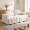 Songmics Moduline sofa be rėmo su šenilo apmušalu, balta, svetainei