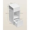 Songmics Naktinis staliukas 30x25x59,4 cm Baltas MDF