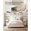 Songmics Naktinis staliukas 30x25x59,4 cm Baltas MDF