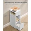 Songmics Naktinis staliukas 30x25x59,4 cm Baltas MDF