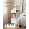 Songmics Naktinis staliukas 30x25x59,4 cm Baltas MDF