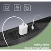 Songmics Naktinis staliukas su LED apšvietimu, stalčiumi ir 2 elektros lizdais