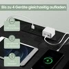 Songmics Naktinis staliukas 2 vnt. su 2 USB jungtimis, juodas