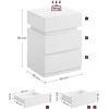 Songmics Naktinis staliukas 40x35x55 cm Baltas MDF