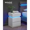 Songmics Naktinis staliukas 40x35x55 cm Baltas MDF