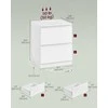 Songmics Naktinis staliukas rinkinys 40x35x49 cm Baltas Su Saugykla
