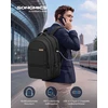 Songmics Nešiojamojo kompiuterio kuprinė 35 L, 17.3 colių kompiuteriui, su USB jungtimi ir 180° atidarymu, juoda