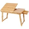 Songmics Nešiojamojo kompiuterio stalas, bambukas, 55x35x22-32 cm, natūralios spalvos