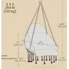 Songmics Kabinamasis krėslas, išlaikantis iki 120 kg svorį, kabinamasis sūpynės, kabinamasis krėslas, minkšta pagalvėlė, skandinaviškas stilius, skirtas svetainei, terasai, sodui, balkonui, balandžio pilkos spalvos