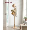 Songmics Paltų kabykla 30x30x173,6 cm Smėlio spalvos guminė mediena